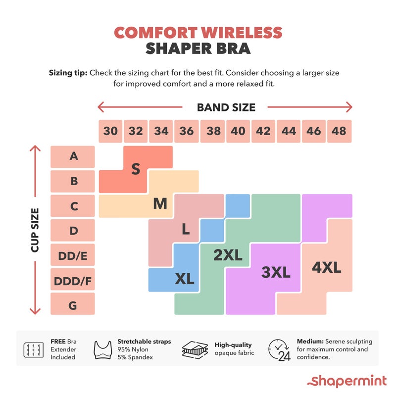 SHAPERMINT Wireless Bras for Women No Underwire â€“ Small to Plus Size Bralettes with Support and Natural Lift - Image 3